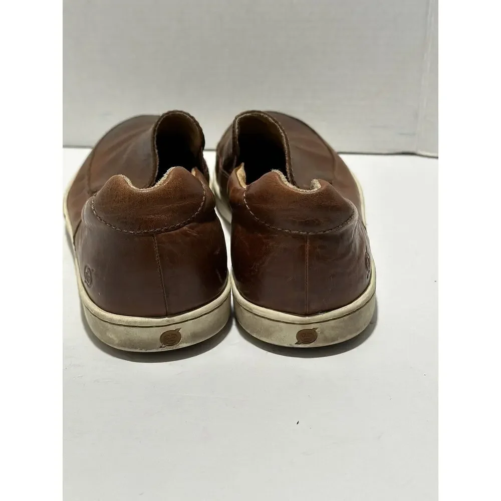 Born Aleksander Leather Loafers Mens Sz 10 M H58116 Brown Slip on‎ Shoes